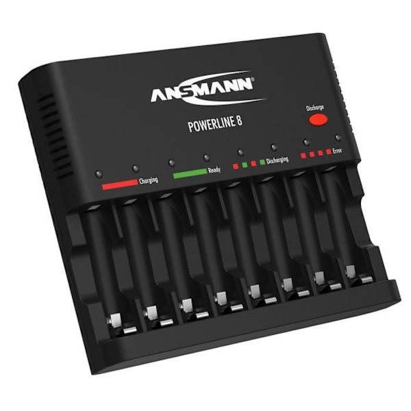 Ansmann Powerline 8 batteriladdare Svart 1001-0006