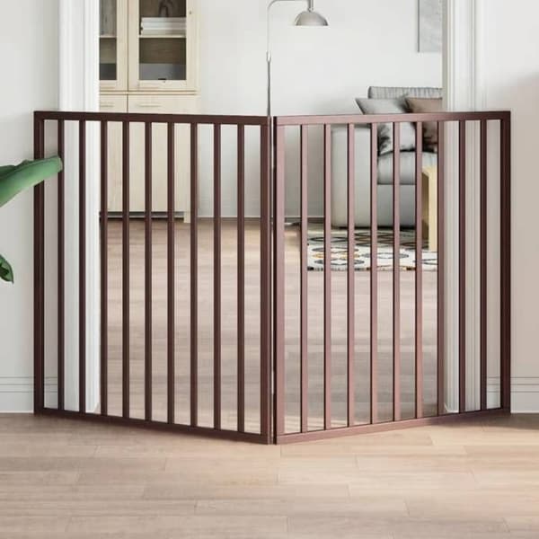 vidaXL Fällbar hundbarriär 2 paneler 160 cm poppelträ 352202