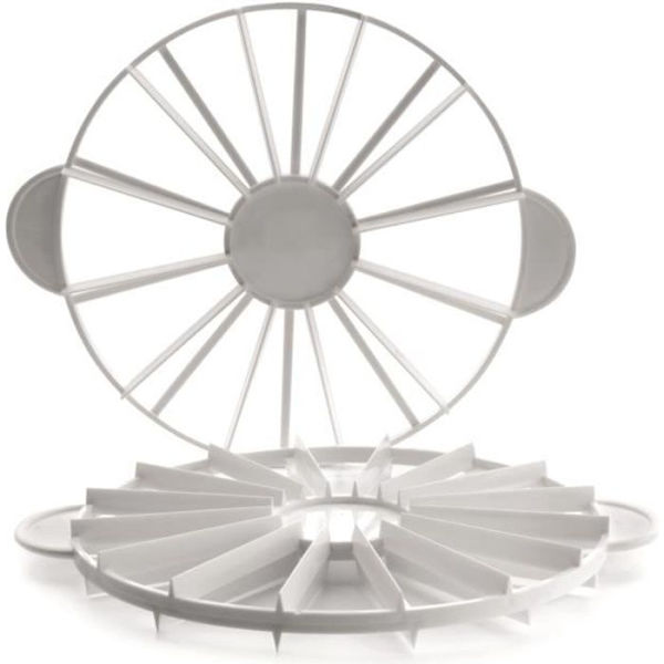 DELARMARKERING FÖR TÅRTOR - 10 ELLER 12 DELAR. DIAMETER 26 CM - PLAST - TÄKER I DISKMASKIN.