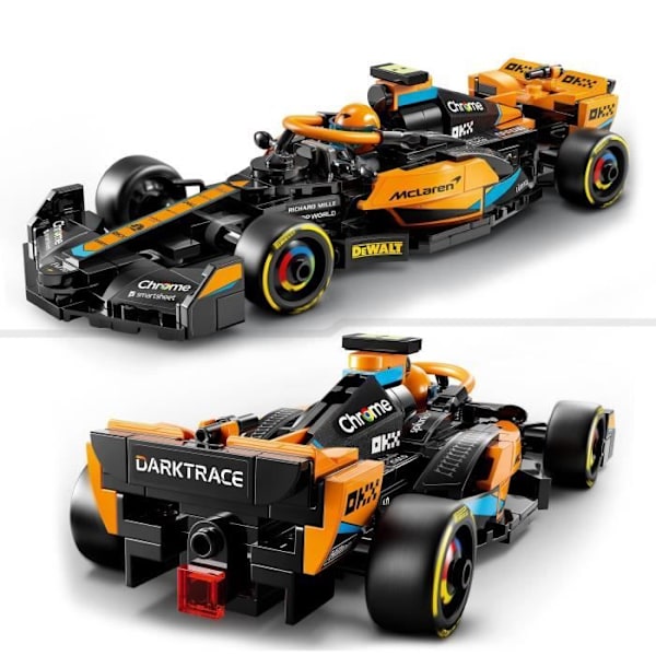 LEGO Speed Champions 76919 McLaren 2023 Formel 1 racingbil, leksaksfordon orange, svart, vit