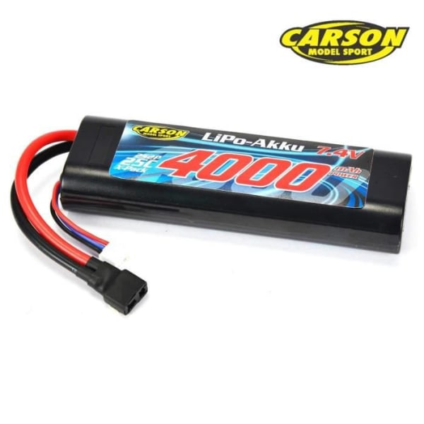 LiPo batteri 7,4 V 4000 mAh 25 C - CARSON - Tillbehör