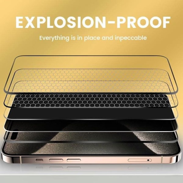 Mobil Ursprung Integritetsskyddsskärm för iPhone 15 Pro 2 st med applicerare