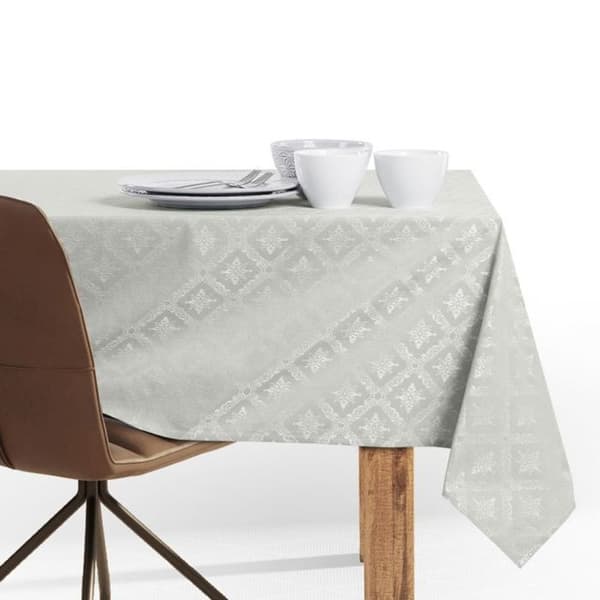 Bordduk - Maya - Beige tryck - 160x200 cm - 60% bomull/40% polyester beige