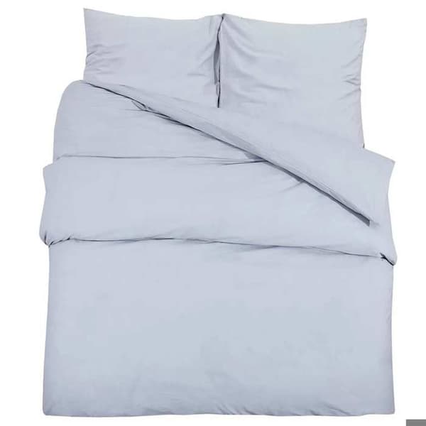vidaXL Påslakan Set Grå 140x200 cm Bomull136094