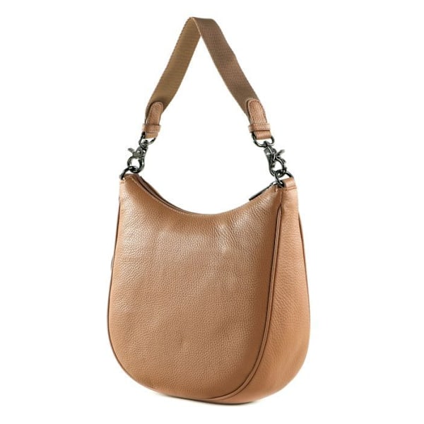 Axelväska - MANDARINA DUCK - Mellow Leather Hobo - Kalvskinn - Brun - 26x24x9 cm kastanj