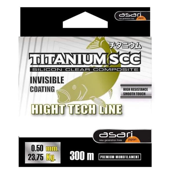 Monofilament - ASARI - Titanium SCC - Grå - 0,35 mm - 300m Grå