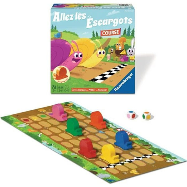 Go sniglar - Ravensburger - Brädspel för barn - Kursspel - 2 till 6 spelare - Från 3 år Blå