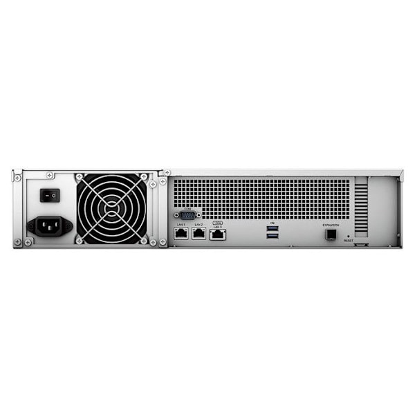 NAS-server - Synology - RS2423+ - 12 fackor - 8 GB RAM utbyggbart - RAID 10