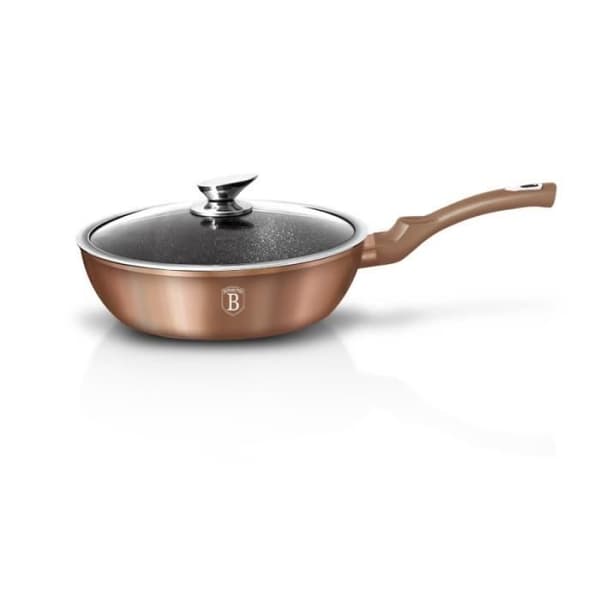 Sauteuse 24 cm Koppar Metall, Marmorbeläggning - Aluminium Turbo induction