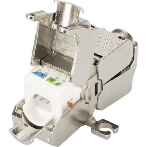 Nätverksadapter RJ45 CAT 6A-adapter, ej utrustad med Digitus Professional DN-93909 [1x LSA, självavlägsnande, snabbkoppling - 1x