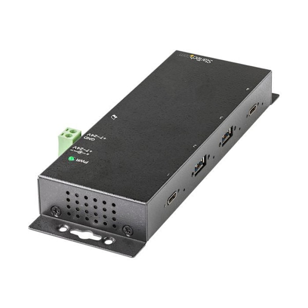 USB C-hubb 4 portar - StarTech.com - Industriell metall - 10Gbps - 2x USB-C & 2x USB-A - ESD-skydd