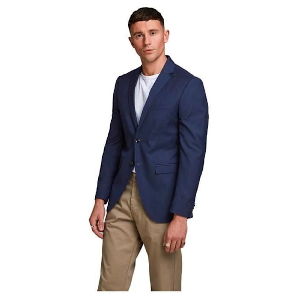 Blazer för män - JACK & JONES - Jprfranco Noos - Blå - Super Slim - Lommer med klaff Blå 48