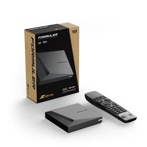 Formulera Z11 Pro Max - Android 11 Box, 4K HDR10+, WIFI 6:e generationen (AX), 1000M (Gigabit) Ethernet, 4GB DDR4 Ram, 32GB Emmc