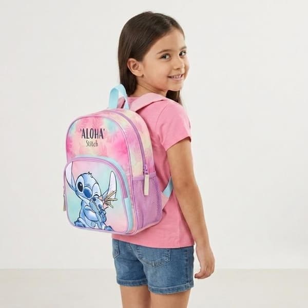 Ryggsäck - LILO OCH STITCH - Wild Energy - Polyester - Rosa - Barn Ros
