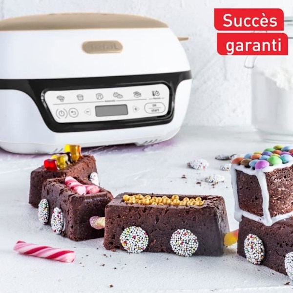 TEFAL Intelligent Cake Machine, 5 exakta program, non-stick pan, 6 Creabake muffinsformar, Cake Factory KD804910