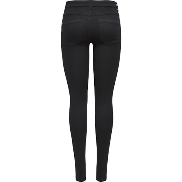 Jean Slim Dam - ONLY - Svart - Komfort Stretch - 5 Fickor - Standardstorlek Svart M