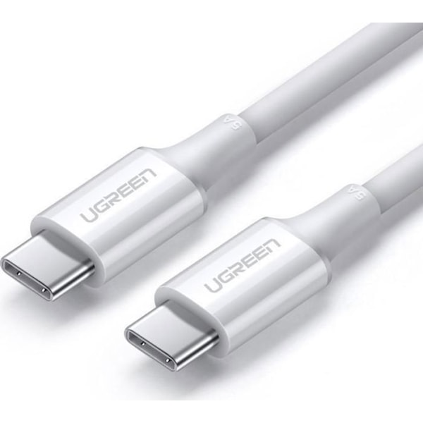 Kabel för data för industri Ugreen USB-C till USB-C 1 m Vit ()