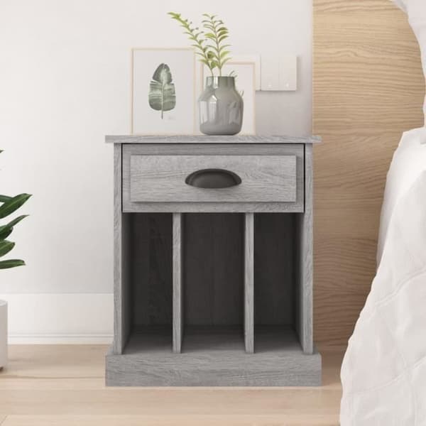 vidaXL Sonoma Sängbord Grå 43x36x50 cm 816356