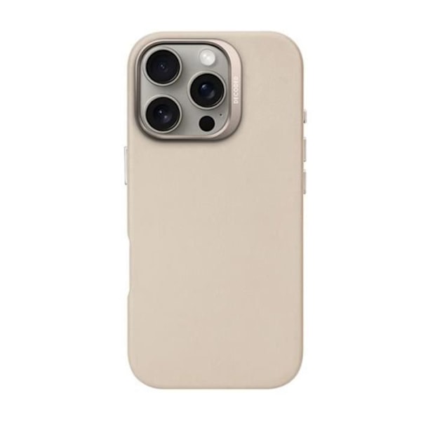 Fodral till iPhone 16 Pro Stötsäkert Läder Kompatibel MagSafe Decoded Beige Beige
