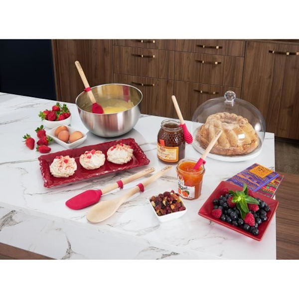 TEFAL INGENIO Risottosked i bokträ och platinasilikon 32 cm K2308514 Beige och röd