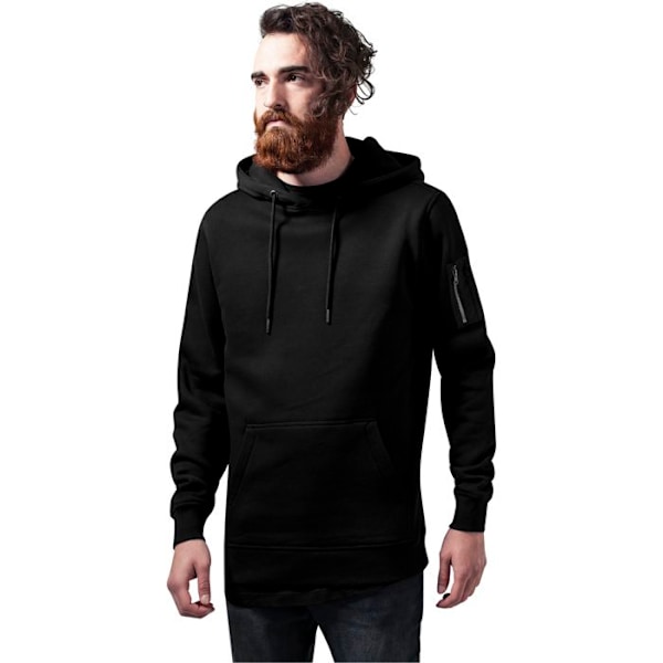 Sweatshirt - Urban Classics - Bomber - Beige - Långa ärmar - Känguruficka oliv jag