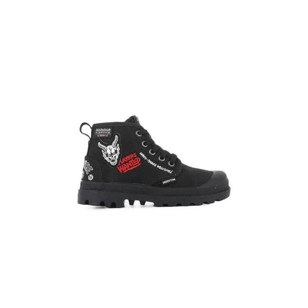 Barnkängor Palladium Pampa Hellfire all svart-m 28