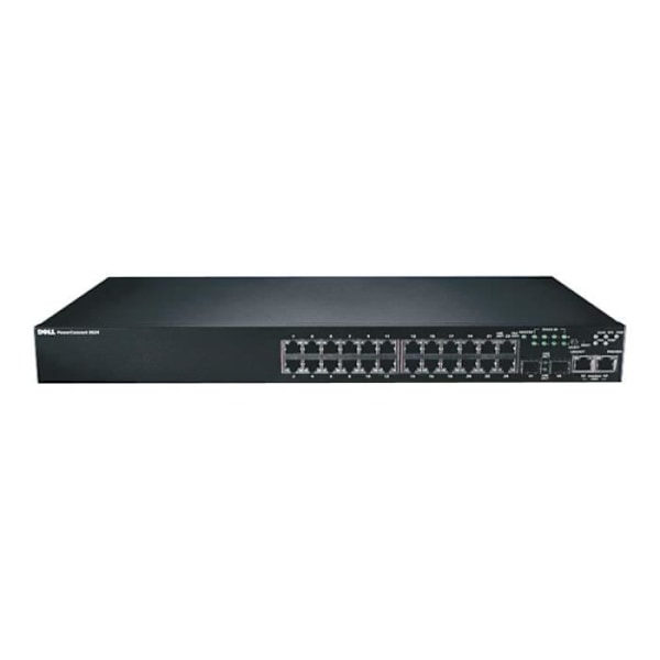 Dell PowerConnect 3524 Managed Switch 24 x 10-100 + 2 x delad SFP + 2 x 10-100-1000 stationära datorer