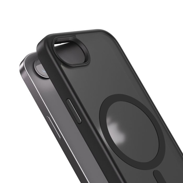 Coque för iPhone 16e MagSafe (svart) Crong Hybrid Frost MAG Cover