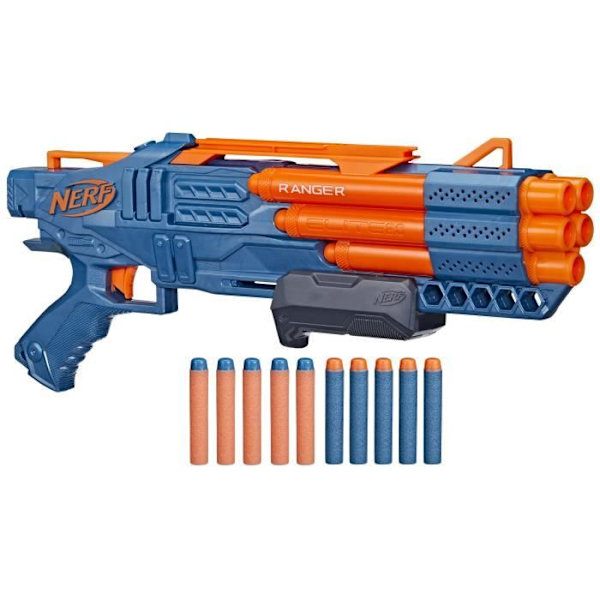 Nerf Elite 2.0, Ranger PD-5 Pump Blaster, 5-Barrel Shooter, 10 Nerf Elite Dart, lätt att använda, förvaring Flerfärgad