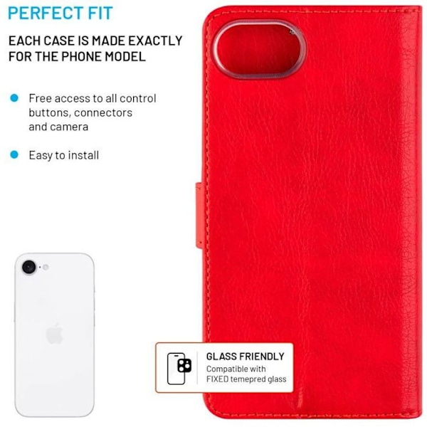 FIXE Opus för Apple iPhone 16e 5G röd