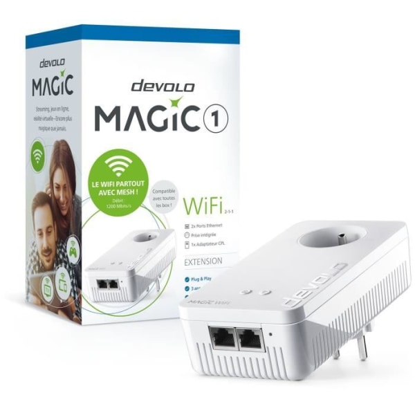 DEVOLO Magic 1 WiFi - Förlängning - 1 PLC-adapter - 1200 Mbits/s