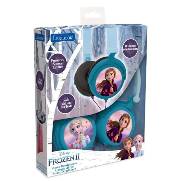 THE FROZEN QUEEN LEXIBOOK barnstereohörlurar - hopfällbara och justerbara Lila