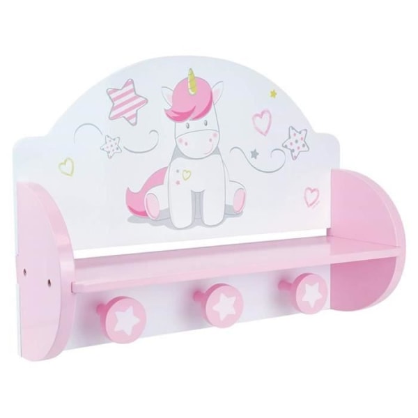 FUN HOUSE Unicorn klädhängare Hylla för barn Flerfärgad