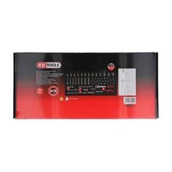 Modul - KS TOOLS - 713.1020 - Modul med hylsor och tillbehör Ultimate - 1/4" - 54 delar Röd