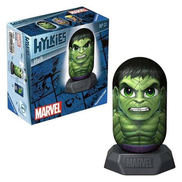 Pussel 3D - RAVENSBURGER - Hylkies Marvel nr 22 Hulk - 54 bitar - numrerade plastbitar - stöd och karta