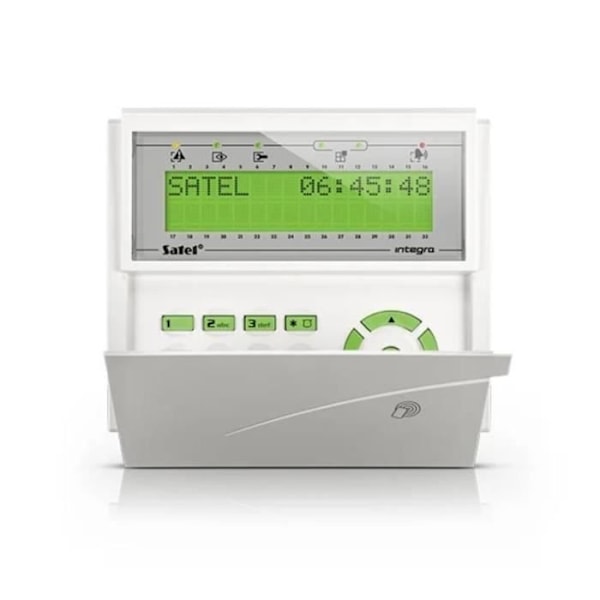 Kontrollpanel - Satel - INT-KLCDR-GR - Huvudfärg: Vit - Färg: Grå - Ansluten enhet: Ja Grå