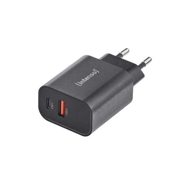 Nätadapter - Intenso - W30AC - 30W - USB-A & USB-C - Svart
