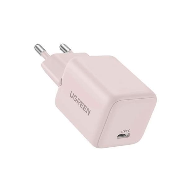 Laddare - Ugreen väggadapter X512 20W GaN USB-C rosa