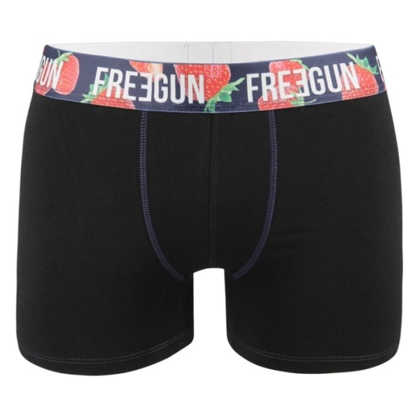 FREEGUN boxershorts i bomull för män, boxershorts för män, brett midjeband med maximal komfort (4 cm), (paket med 3) - svart storlek M Svart jag