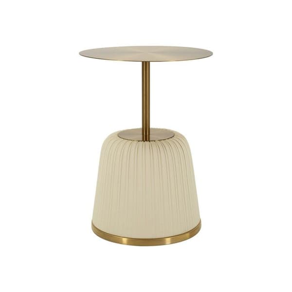Sidobord Design "Egle" 55cm Vit & Guld vit/guld
