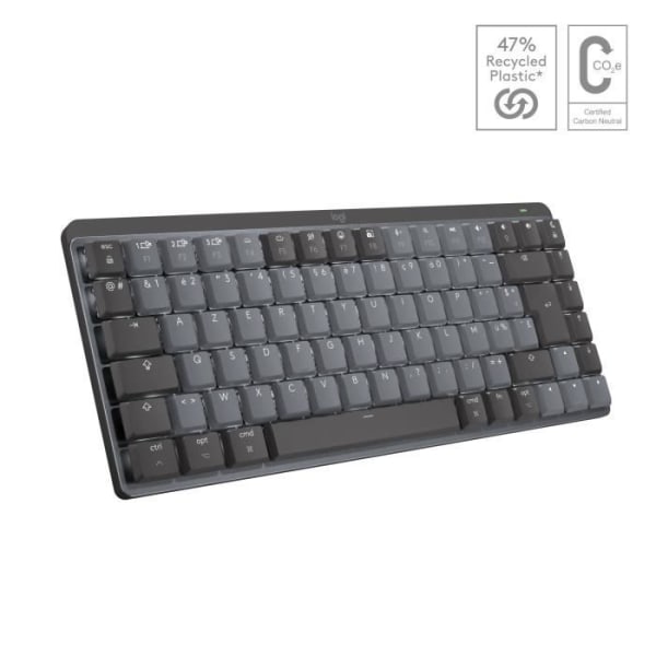 Logitech - Trådlöst tangentbord för Mac - MX Mechanical Mini - Space Grey
