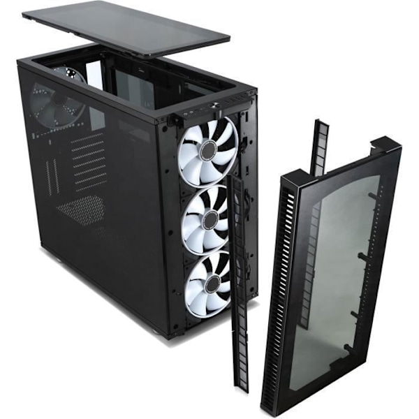 FRACTAL DESIGN PC CASE Define S2 Vision - Vision RGB Blackout - Svart - Härdat glas - ATX-format (FD-CA-DEF-S2V-RGB-BKO-TGD)