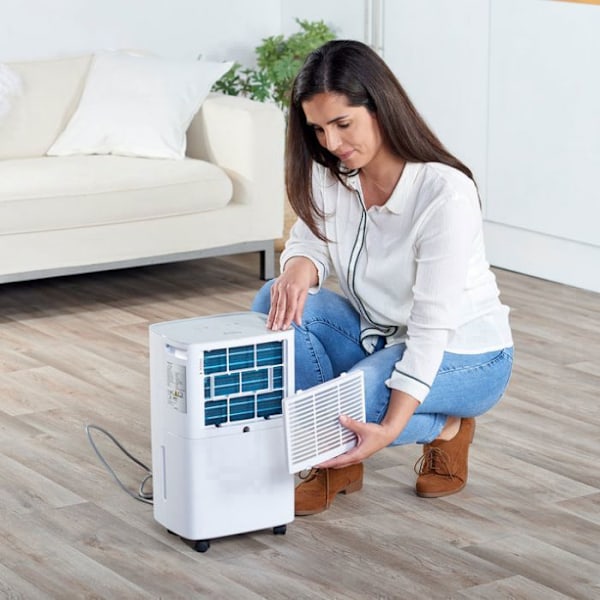 Taurus Alpatec Pleasant 210W avfuktare, 2 hastigheter, 12L/24h tank, för max yta 25 m², timer Vit