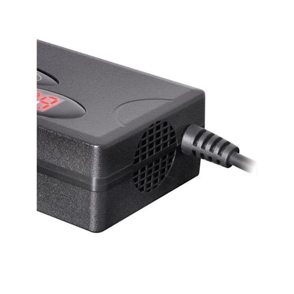 Universell automatisk lader - 110W - 2 i 1 - Strømuttak - Tenner cigarett - Svart svart