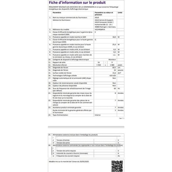 Asus TUF VG249QM5A PC-skärm