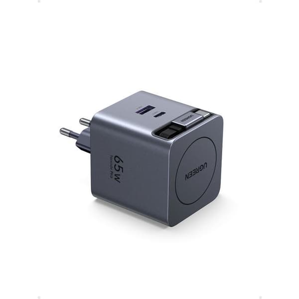 Väggladdare - UGREEN - 45W - USB-A och USB-C - Sammanfällbar - Svart Svart