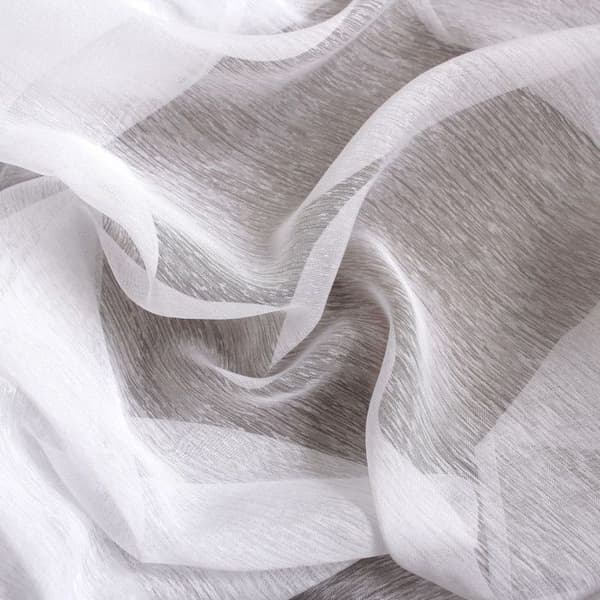 Enfärgad polyester voilage sandvit 140x240 cm Vit