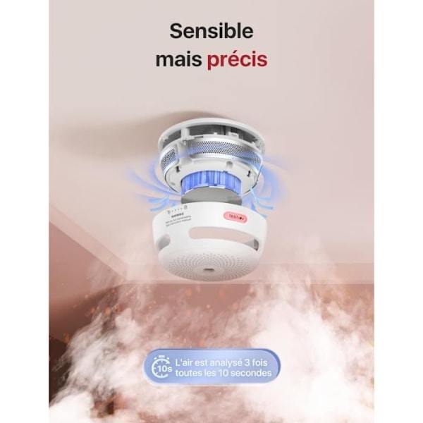 Röksensor - X-Sense - XS01 - 10 års batteritid - Fotoelektrisk sensor - Enligt EN 14604