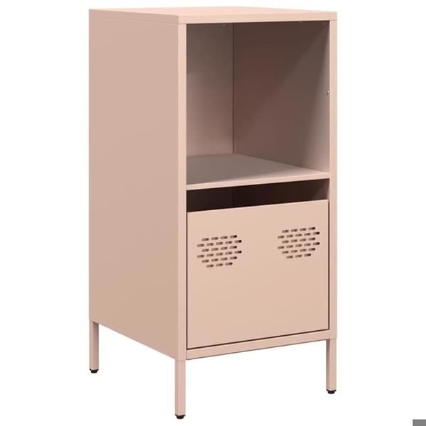 vidaXL Buffé rosa 35x39x73,5 cm kallvalsat stål 851353