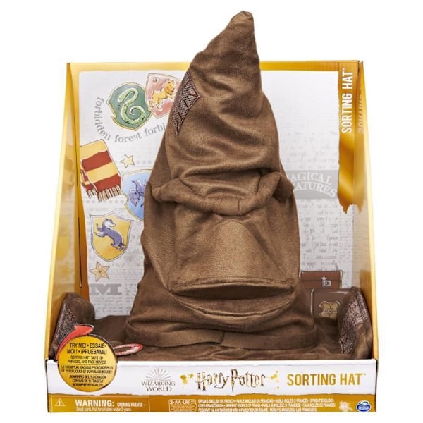 Interactive Magic Hat - Wizarding World - House Choice - Gryffindor - Slytherin - Ravenclaw - Hufflepuff kastanj